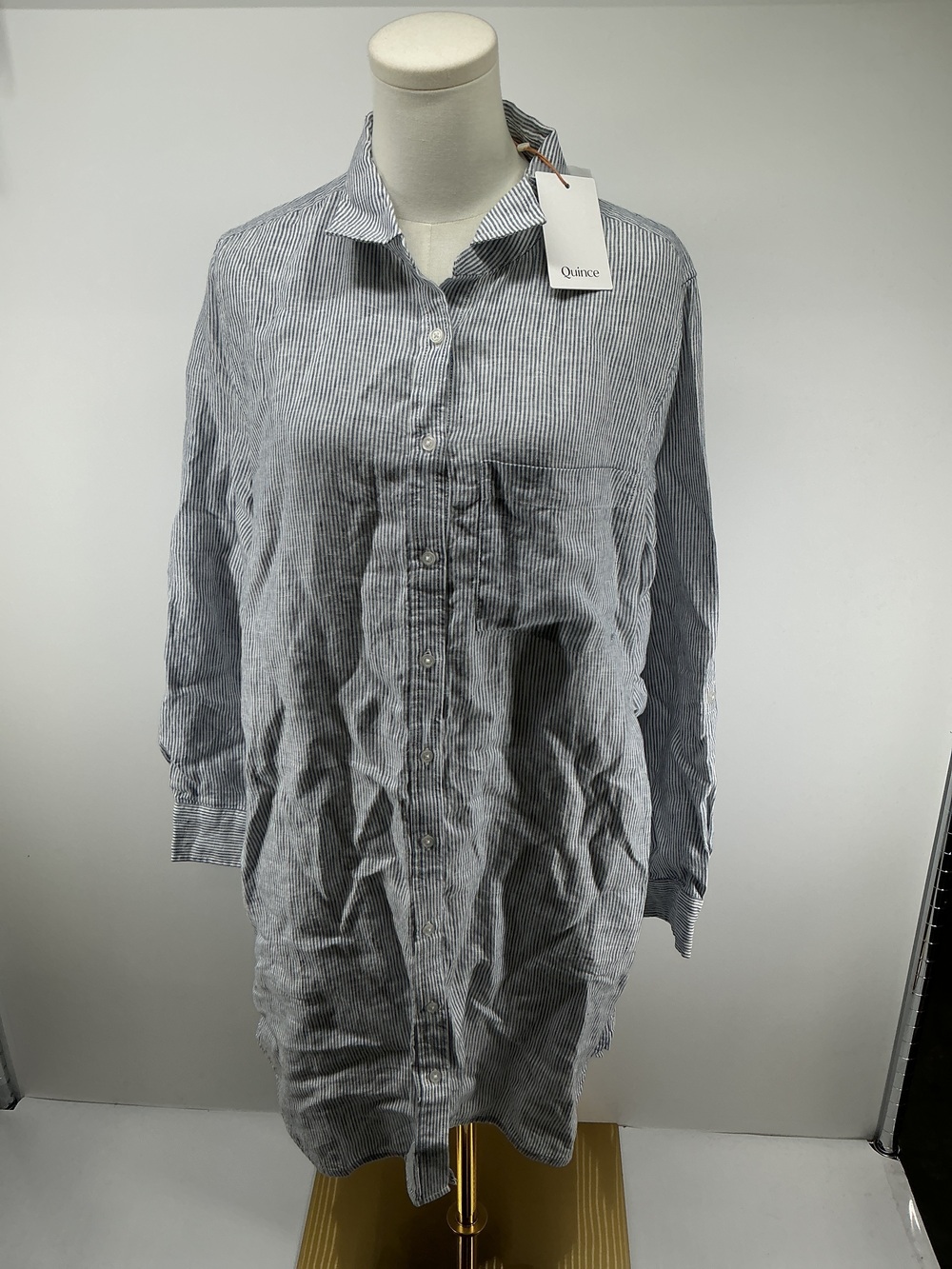 100% European Linen Shirt Dress